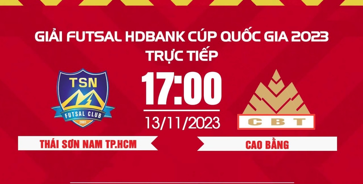 Xem trực tiếp Thái Sơn Nam vs Cao Bằng - Giải Futsal HDBank Cúp Quốc gia 2023